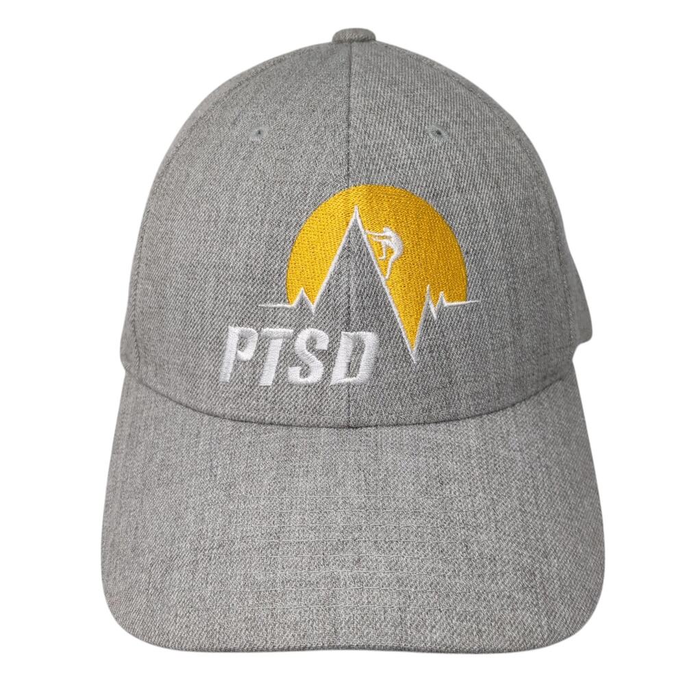 Ptsd Snapback Hat Gray One Size Solid Adjustable … - image 1